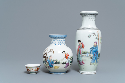 Een diverse collectie Chinees porselein, Qing en Republiek, 19/20e eeuw