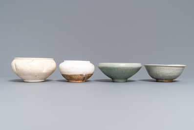 A collection of 15 Chinese celadon- and cream-glazed wares, Song and later