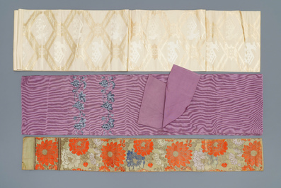 Een diverse collectie Japans textiel, Meiji/Showa, 19/20e eeuw
