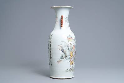 A Chinese qianjiang cai vase, signed Wang Xing Li, dated 1908