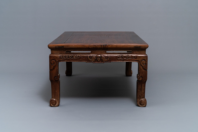 A low Chinese rectangular wooden table, kangzhuo, Ming or later