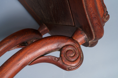 A pair of Chinese Ming-style wooden stands, 18/19th C.