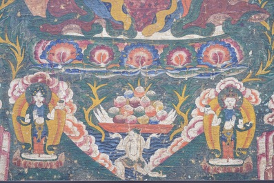 A 'Padmasambhava' or 'Guru Rinpoche' thangka, Tibet, 18th C.