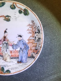 Twee paar fijne Chinese famille rose koppen en schotels, Yongzheng/Qianlong