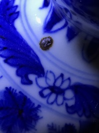 A Chinese blue and white double gourd vase, Transitional period