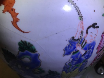 A Chinese famille rose 'playing boys' vase, Yongzheng
