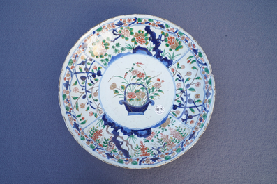 Quatre plats en porcelaine de Chine famille verte, Kangxi