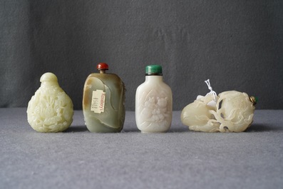 Quatre tabati&egrave;res en jade, Chine, 19/20&egrave;me