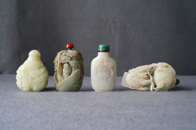 Quatre tabati&egrave;res en jade, Chine, 19/20&egrave;me