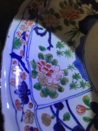 Quatre plats en porcelaine de Chine famille verte, Kangxi