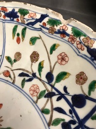 Quatre plats en porcelaine de Chine famille verte, Kangxi