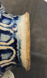 A blue and white Antwerp maiolica wet drug jar, 2nd half 16th C.