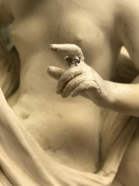 Een biscuit groep met inscriptie 'L'insomnie', S&egrave;vres, Frankrijk, begin 19e eeuw