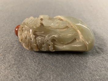 Vier Chinese jade snuifflessen, 19/20e eeuw