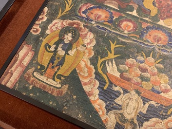 Een thangka met Padmasambhava ofwel Guru Rinpoche, Tibet, 18e eeuw