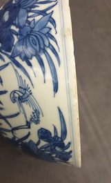 Un bol en porcelaine de Chine bleu et blanc, marque Shen De Tang Bo Gu Zhi, &eacute;poque Transition