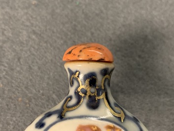 Twelve Chinese famille rose and verte porcelain snuff bottles, 19/20th C.
