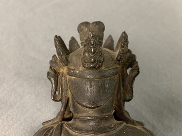 A Chinese bronze figure of Buddha, Ming