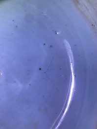 A large Chinese blue and white vase and cover, Kangxi