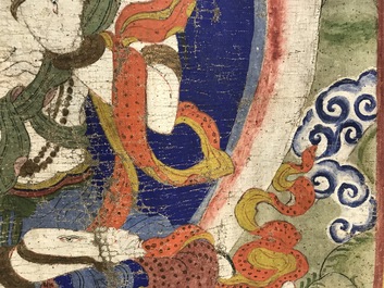 A 'White Tara' thangka, Tibet, 18/19th C.