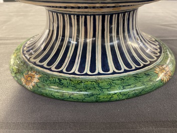 A large Italian maiolica footed bowl with Amor, Montelupo or Caffagiolo, 1st half 16th C.