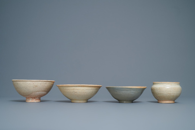 A varied collection of Chinese qingbai- and cream-glazed pottery, Song and later