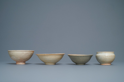 A varied collection of Chinese qingbai- and cream-glazed pottery, Song and later