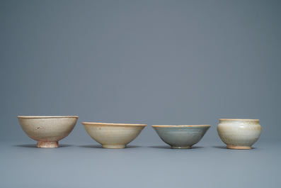 A varied collection of Chinese qingbai- and cream-glazed pottery, Song and later