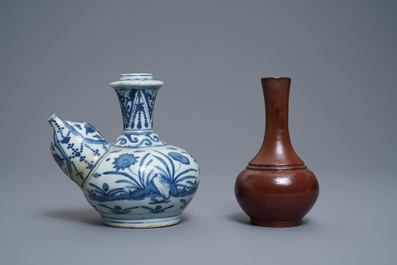 A varied collection of Chinese Yixing stoneware and various porcelains, Ming and later