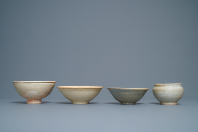 A varied collection of Chinese qingbai- and cream-glazed pottery, Song and later