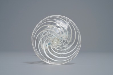 A fa&ccedil;on de Venise winged wine glass, Italy or Holland, 18/19th C.