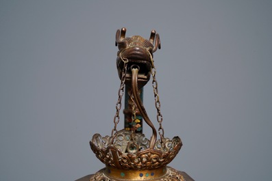 A Chinese cloisonn&eacute; lantern, Republic