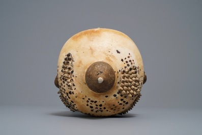 A gilt-lacquered alabaster head of Buddha, Burma, 19th C.