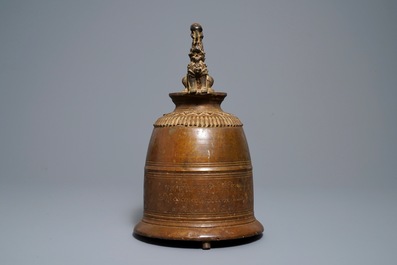 A large inscribed bronze temple bell, Burma, 19th C.