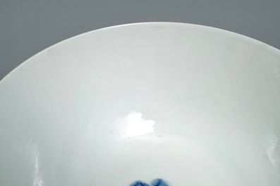 A Chinese blue and white 'Ode to the red cliffs' bowl, Chenghua mark, Kangxi