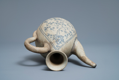 An Annamese blue and white jug with fish and lotus scrolls, Vietnam, 15/16th C.