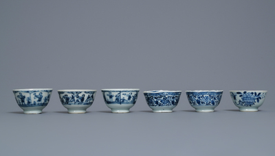 A varied collection of Chinese blue and white porcelain, Ming and Kangxi