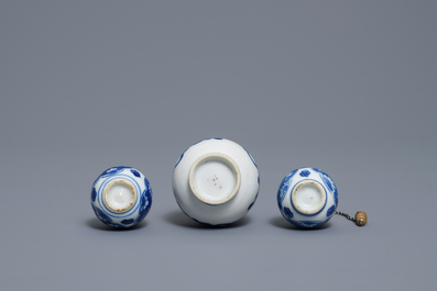 A varied collection of Chinese blue and white porcelain, Ming and Kangxi