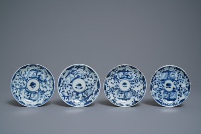 A varied collection of Chinese blue and white porcelain, Ming and Kangxi