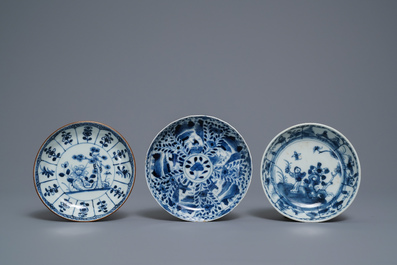 A varied collection of Chinese blue and white porcelain, Ming and Kangxi