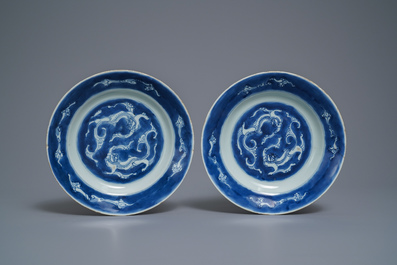 A varied collection of Chinese blue and white porcelain, Ming and Kangxi