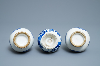 Three Chinese blue and white rosewater sprinklers for the Islamic market, Kangxi