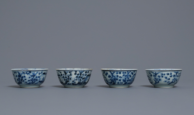 A varied collection of Chinese blue and white porcelain, Ming and Kangxi