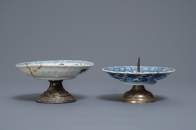 A varied collection of Chinese blue and white porcelain, Ming and Kangxi