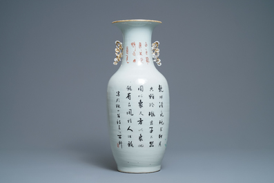 A Chinese qianjiang cai vase with large figures, 19/20th C.