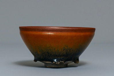 A Chinese jianyao 'hare's fur' tea bowl, Song