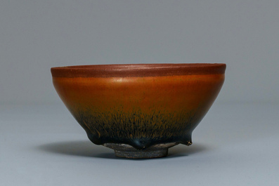 A Chinese jianyao 'hare's fur' tea bowl, Song