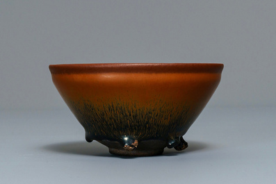 A Chinese jianyao 'hare's fur' tea bowl, Song