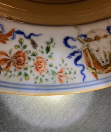 A Chinese verte-Imari Portuguese market dish with the arms of Ataide, ca. 1720