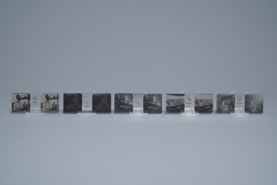 Een uitzonderlijke collectie foto's op stereo glasnegatieven met Chinese sc&egrave;nes, begin 20e eeuw